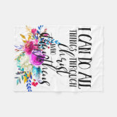 Couverture Polaire Je Peux Faire Tout Par Le Christ (Devant (Horizontal))