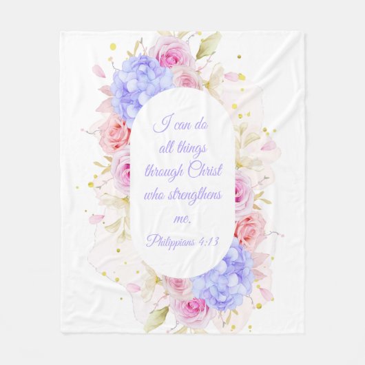 Couverture Polaire Je Peux Faire Tout Par Le Christ - Philippiens 4 (Devant)