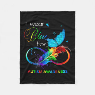 Couverture Polaire Je Porte Du Bleu Pour Le Mois De La Sensibilisatio