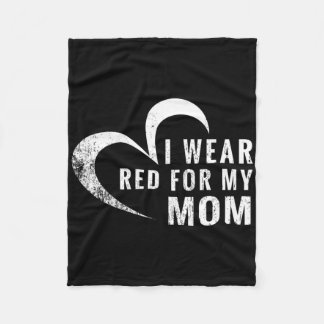 Couverture Polaire Je Porte Du Rouge Pour Ma Mère Maladie Cardiaque S