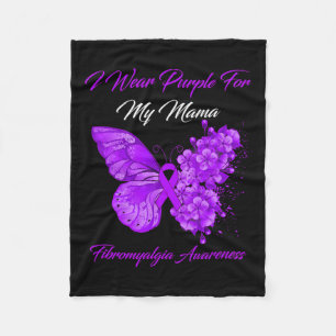 Couverture Polaire Je Porte Du Violet Pour Ma Mama Fibromyalgia Warri