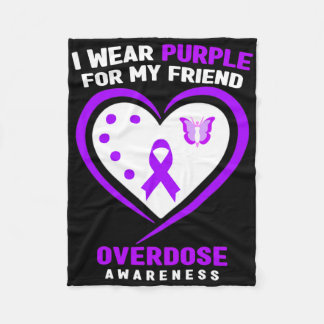 Couverture Polaire Je porte du violet pour mon ami sensibilisation au