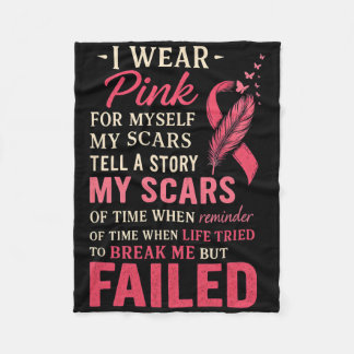 Couverture Polaire Je Porte Le Rose Pour Moi Mes cicatrices Mais Le S
