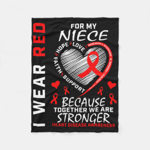 Couverture Polaire Je Porte Le Rouge Pour Ma Nièce Maladie Cardiaque
