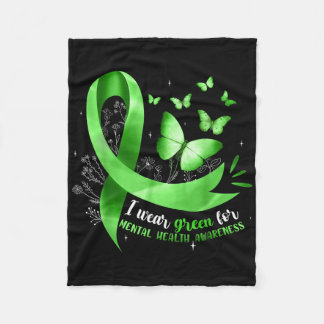 Couverture Polaire Je Porte Le Vert Pour Le Mois De Sensibilisation À