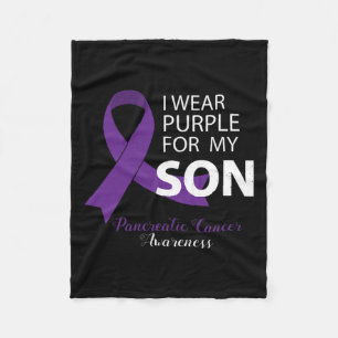 Couverture Polaire Je Porte Le Violet Pour Mon Fils - Cancer Pancréat