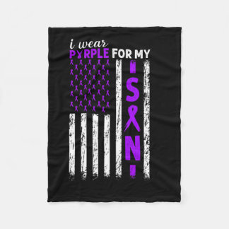 Couverture Polaire Je Porte Le Violet Pour Mon Fils Cancer Pancréatiq