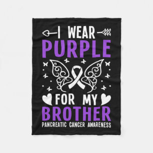 Couverture Polaire Je Porte Le Violet Pour Mon Frère Cancer Pancréati