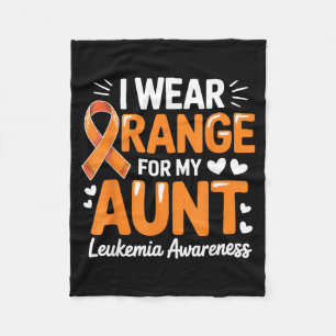 Couverture Polaire Je porte orange pour ma tante Chemise de sensibili