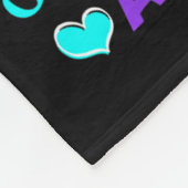 Couverture Polaire Je Porte Turquoise & Purple Pour Mon Oncle Sui (Coin)
