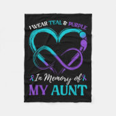 Couverture Polaire Je Porte Turquoise & ; Violet En Mémoire De Ma (Devant)