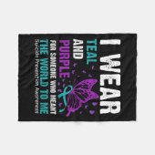 Couverture Polaire Je Porte Turquoise & ; Violet Pour Quelqu'Un Qu (Devant (Horizontal))