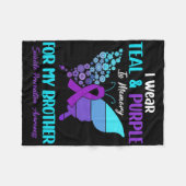 Couverture Polaire Je Porte Turquoise Et Violet En Mémoire De Frère S (Devant (Horizontal))
