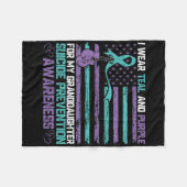 Couverture Polaire Je Porte Turquoise Et Violet Pour Ma Petite-Fille  (Devant (Horizontal))