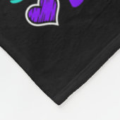 Couverture Polaire Je Porte Turquoise Et Violet Pour Mon Fils Suicide (Coin)