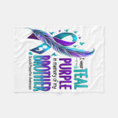 Couverture Polaire Je Porte Turquoise Et Violet Pour Mon Frère Suicid (Devant (Horizontal))