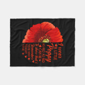 Couverture Polaire Je Porte Un Vétéran De La Fleur De Pavot Rouge (Devant (Horizontal))