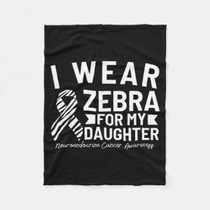 Couverture Polaire Je porte zebra pour le cancer neuroendocrinien de