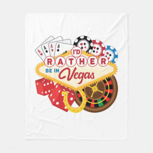 Couverture Polaire Je préfère être à Vegas Casino Gambler Gambling