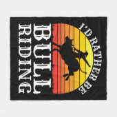 Couverture Polaire Je Préférerais Être Bull Riding Rodeo Rider (Devant (Horizontal))