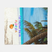 Couverture Polaire Je préférerais être en Floride (Devant (Horizontal))