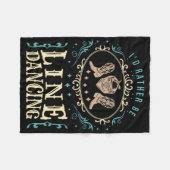 Couverture Polaire Je Préférerais Être Line Danser Funny Line Dance (Devant (Horizontal))