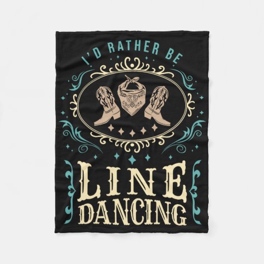 Couverture Polaire Je Préférerais Être Line Danser Funny Line Dance (Devant)
