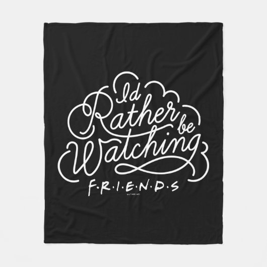 Couverture Polaire Je préférerais regarder FRIENDS™ Script (Devant)