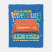 Couverture Polaire Je préfèrerais regarder les amis™ Vibrant Grapic (Devant)