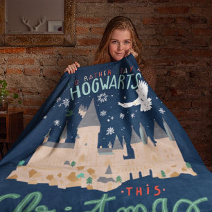 Couverture Polaire Je Préférerais Rester À Hogwarts Ce Noël