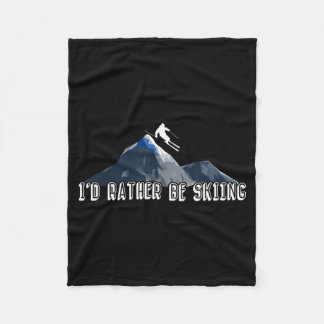 Couverture Polaire Je préférerais skier ski sports d'hiver skieur ski