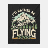 Couverture Polaire Je Préférerais Voler. Avion (Devant)