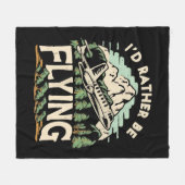 Couverture Polaire Je Préférerais Voler. Avion (Devant (Horizontal))