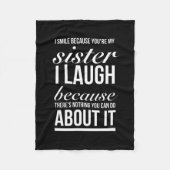 Couverture Polaire Je rigole parce que vous, ma soeur, je rigole parc (Devant)