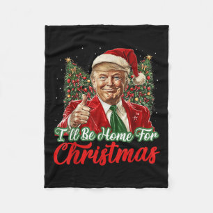 Couverture Polaire Je serai à la maison pour Noël Noël Noël Noël Noël