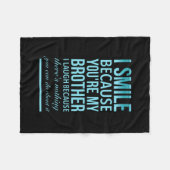 Couverture Polaire Je souris parce que vous, mon frère, je rigole par (Devant (Horizontal))