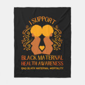 Couverture Polaire Je soutiens BLACK MATERNAL SANTÉ SENSIBILISATION M (Devant)