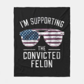 Couverture Polaire Je soutiens le condamné Felon Pro Trump 2024 (Devant)