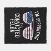 Couverture Polaire Je soutiens le condamné Felon Pro Trump 2024 (Devant (Horizontal))