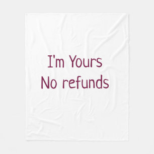 Couverture Polaire Je suis à vous aucun remboursement valentine jour