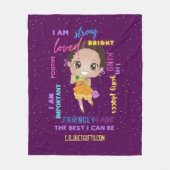 Couverture Polaire JE SUIS - Affirmations Positives pour une Fille No (Devant)