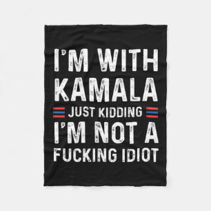 Couverture Polaire Je suis avec Kamala et je ne suis pas un Idio