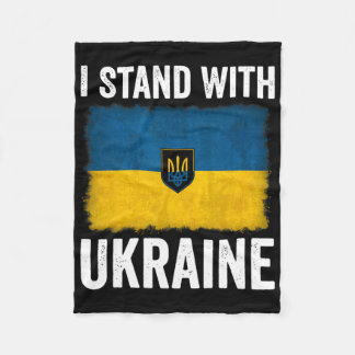 Couverture Polaire Je suis avec l'Ukraine Soutien à l'Ukraine Drapeau