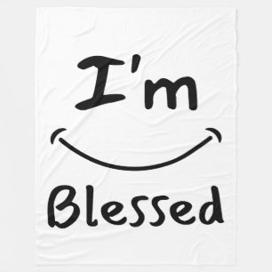 Couverture Polaire Je suis bienheureux sourire biblique