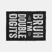 Couverture Polaire Je suis Double Chiffres 10e Cadeaux d'anniversaire (Devant (Horizontal))