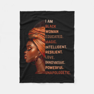 Couverture Polaire Je Suis Femme Noire Éduquée Magique Intelligente M