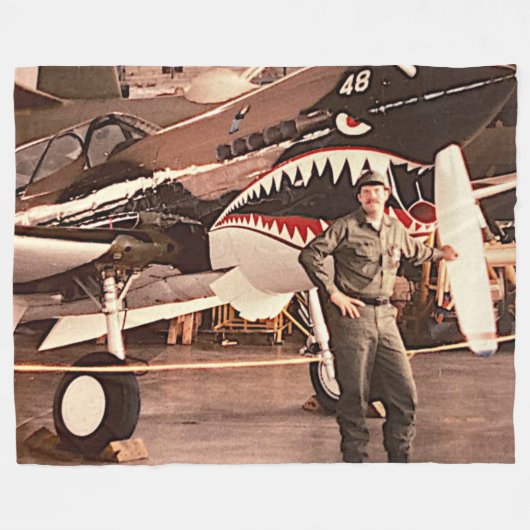 COUVERTURE POLAIRE JE SUIS FIER DE VÉTÉRAN FLEECE BLANKET (Devant (Horizontal))