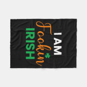 Couverture Polaire Je Suis Fookin Irish (Devant (Horizontal))