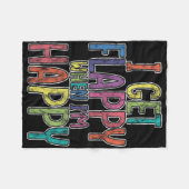 Couverture Polaire Je suis heureux quand je suis heureux Sensibilisat (Devant (Horizontal))