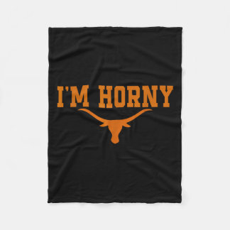 Couverture Polaire Je suis Horny Texas Austin Pride Bull American Fun